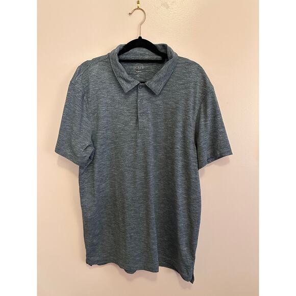 J. Crew Factory Slim Fit Men's Heather Gray Short Sleeve Polo Large - Picture 7 of 7